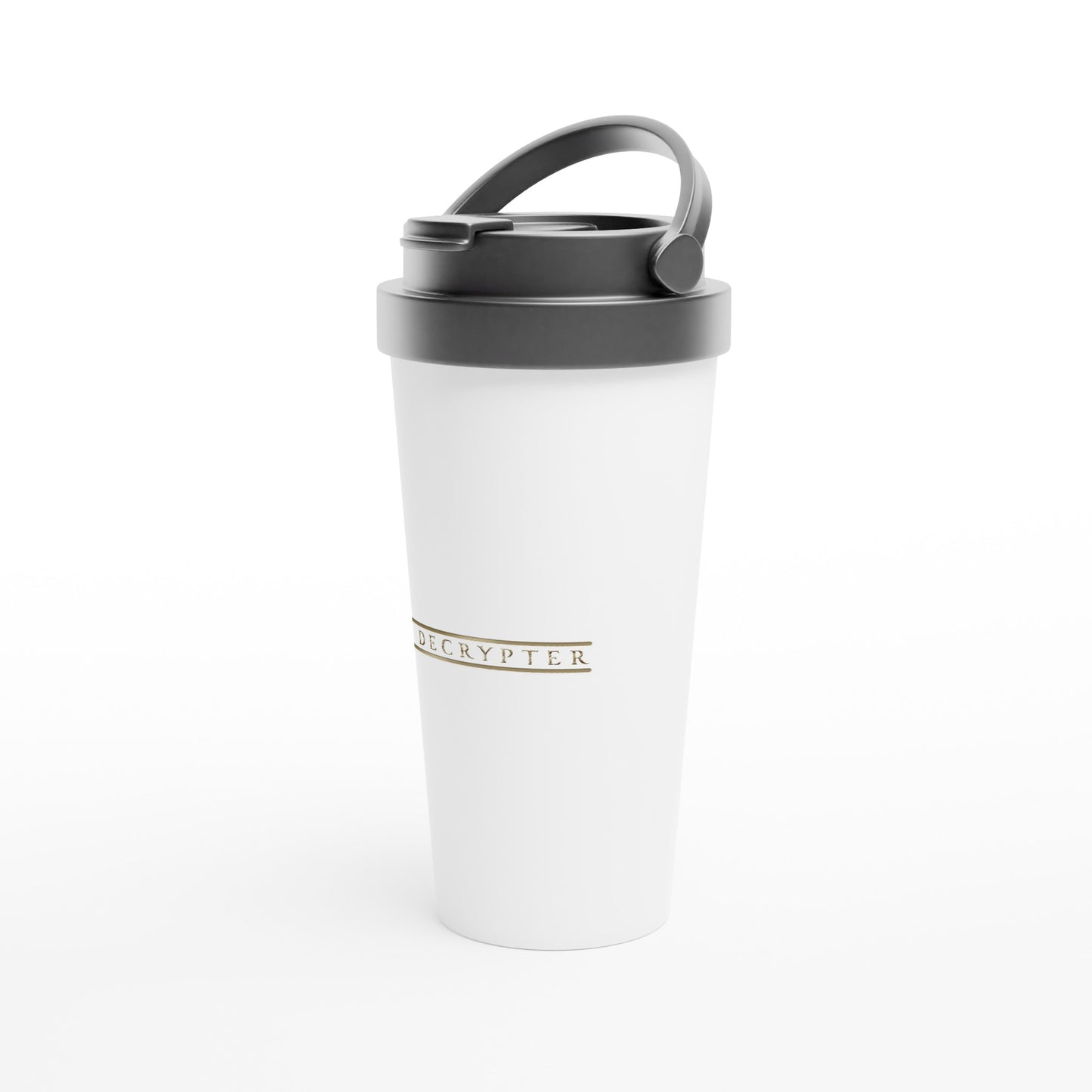 Decrypter White 15oz Stainless Steel Travel Mug