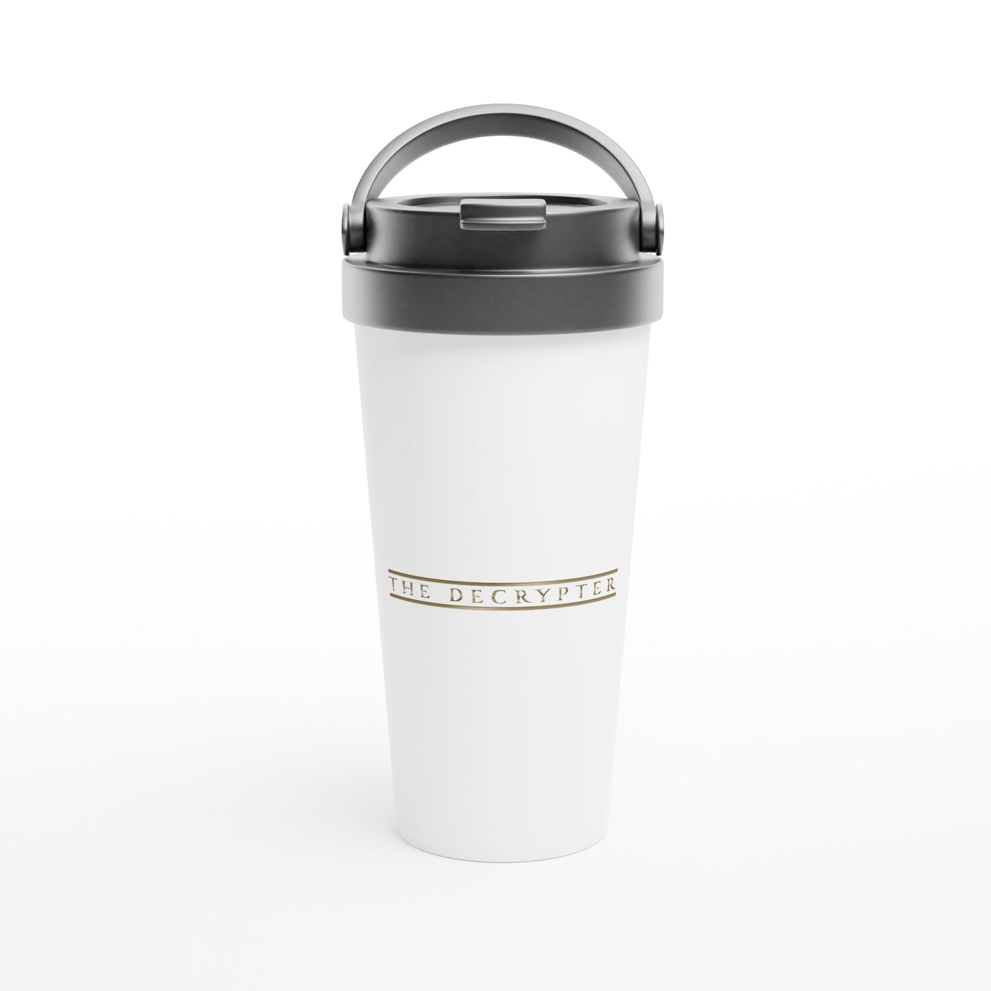 Decrypter White 15oz Stainless Steel Travel Mug