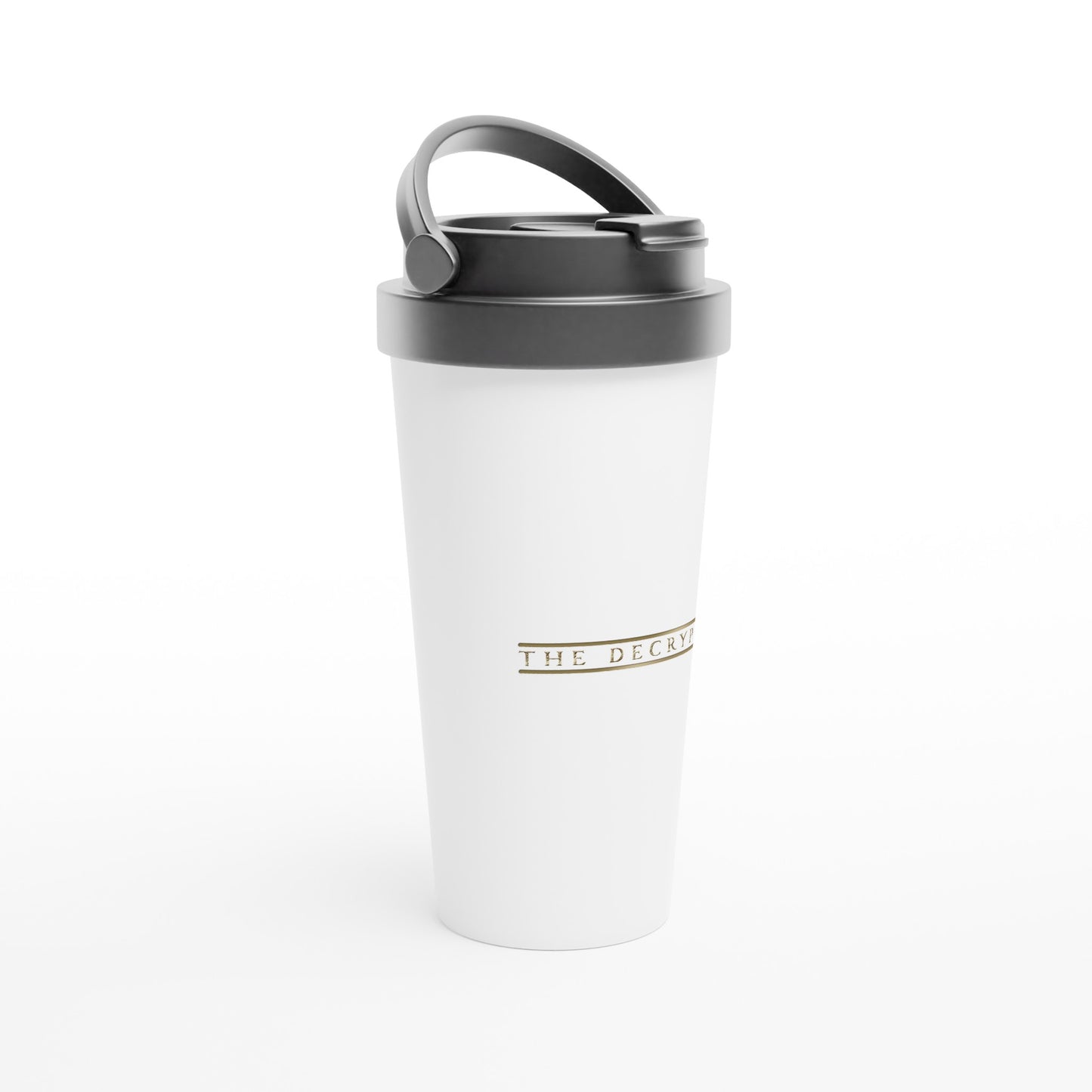 Decrypter White 15oz Stainless Steel Travel Mug