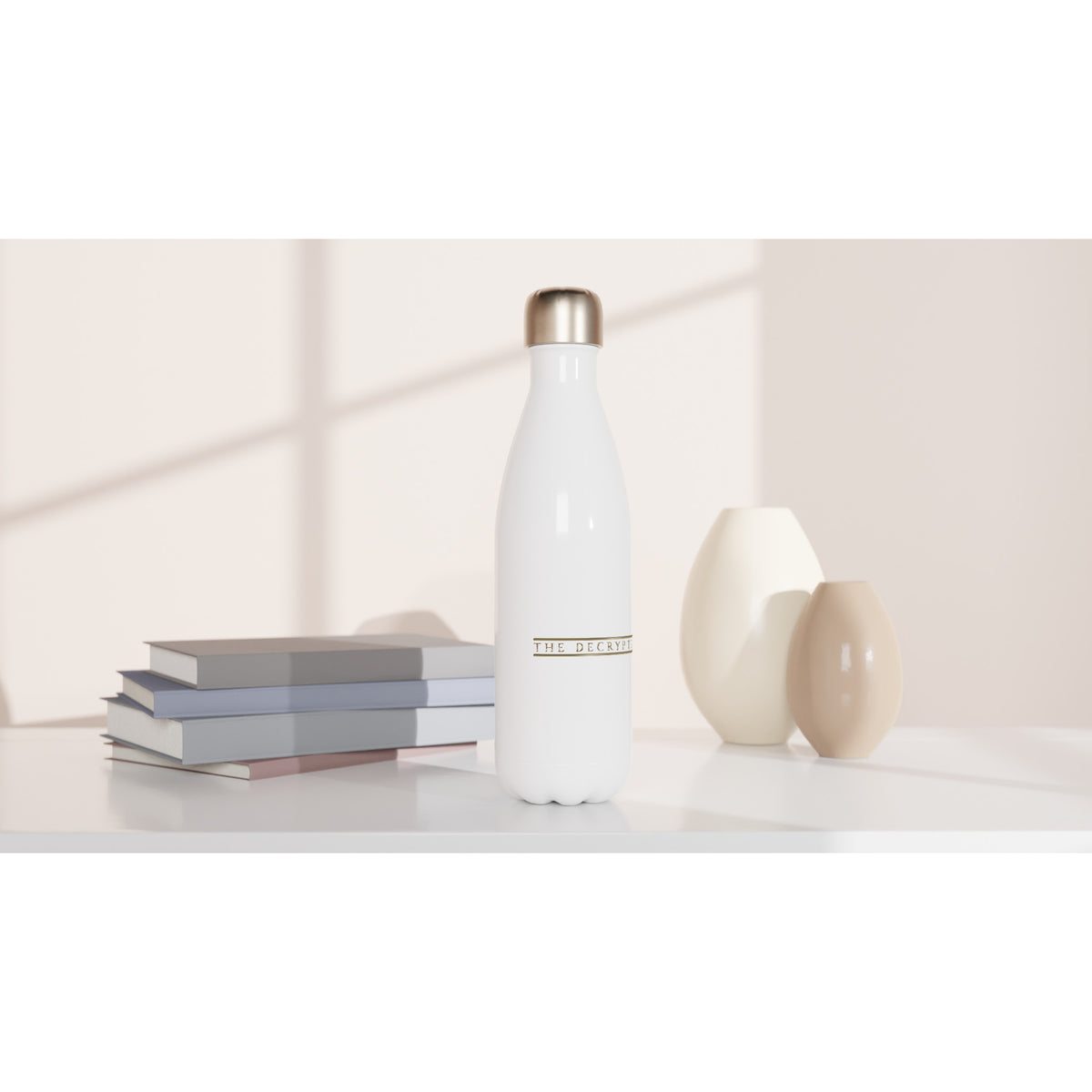 Decrypter White 17oz Stainless Steel Water Bottle