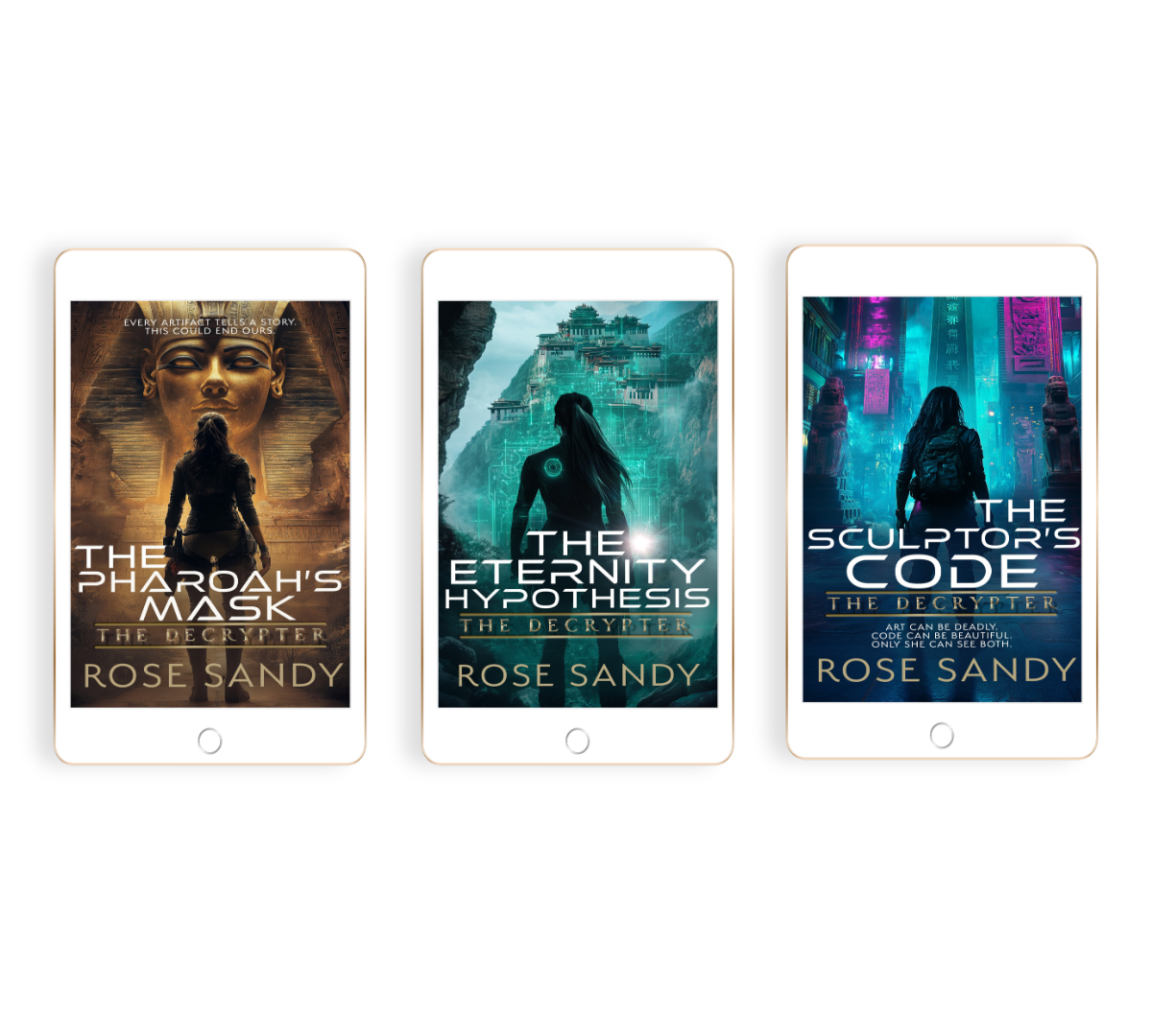 The Decrypter Thriller Series Bundle 6: Codes, Conspiracies & Globe-Trotting Adventure by Rose Sandy -(EBOOKS)  Books 16-18