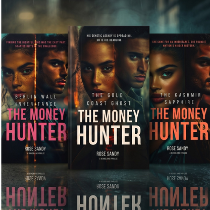 Money Hunter Series Paperback Bundle: Books 7–9 by Rose Sandy: Berlin Wall Inheritance, The Gold Coast Ghost, The Kashmir Sapphire