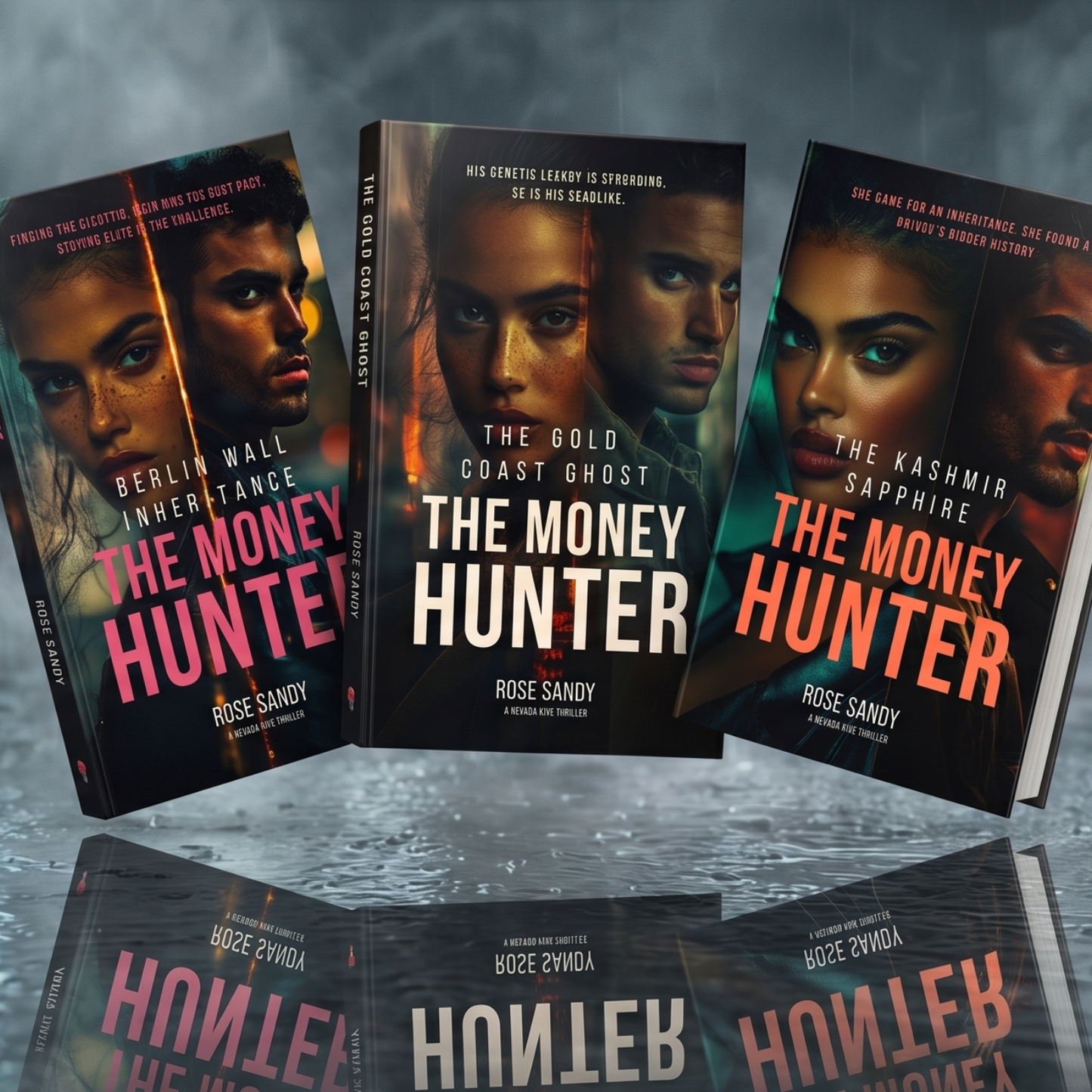 Money Hunter Series Paperback Bundle: Books 7–9 by Rose Sandy: Berlin Wall Inheritance, The Gold Coast Ghost, The Kashmir Sapphire