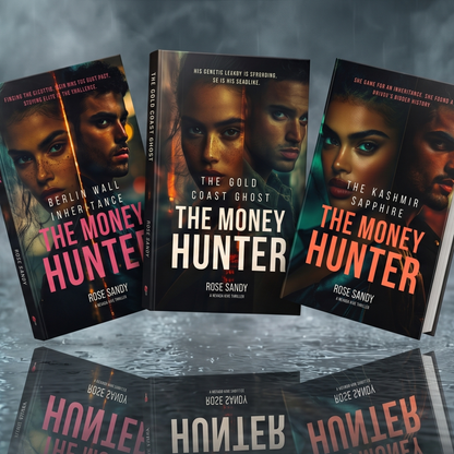 Money Hunter Series Paperback Bundle: Books 7–9 by Rose Sandy: Berlin Wall Inheritance, The Gold Coast Ghost, The Kashmir Sapphire