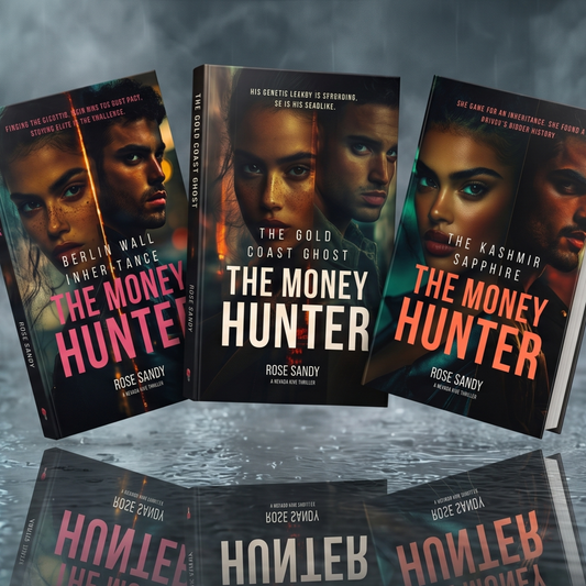 Money Hunter Series Paperback Bundle: Books 7–9 by Rose Sandy: Berlin Wall Inheritance, The Gold Coast Ghost, The Kashmir Sapphire