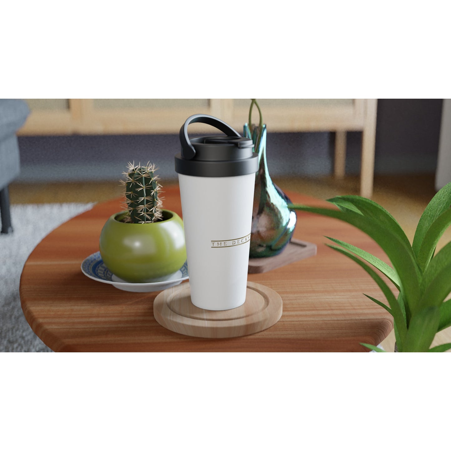 Decrypter White 15oz Stainless Steel Travel Mug